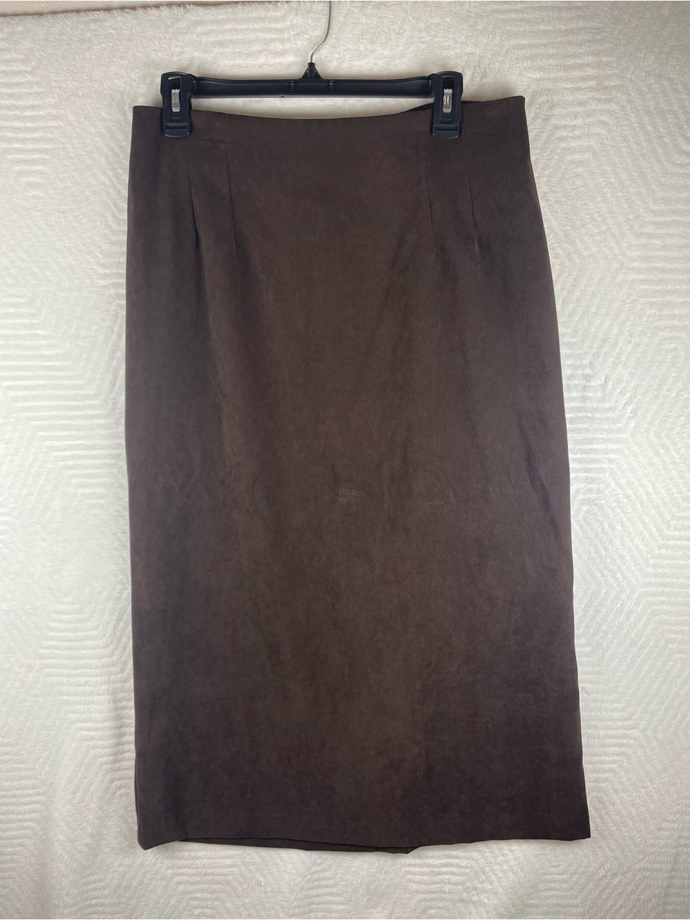 Kim Rogers Dark Brown Suede Pencil Skirt